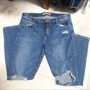 Joe’s Jeans Low Rise Ripped Knee Skinny Ankle W30